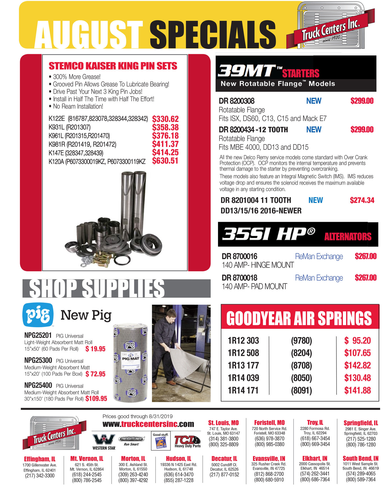 Parts Specials | Truck Centers, Inc. | Troy Illinois